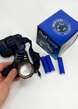 Ліхтар налобний a50-tg, power bank 3x18650 ig-77