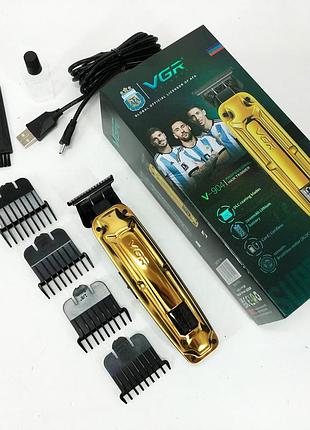 Триммер для стрижки аккумуляторный профессиональный vgr v-904, електромашинка для стрижки rw-86