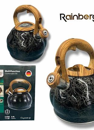 Гарний чайник для плит, сучасний чайник зі свистком газовий неіржавка сталь qe-41