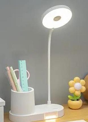 Настольная светодиодная лампа bl-t2 с гибкой стойкой и органайзером sd-33