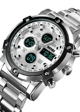 Классические мужские часы под костюм skmei 1389si silver, мужские наручные часы класика me-84