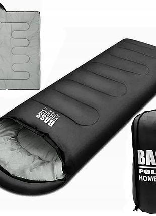 Спальный мешок 210х75 см bass polska bh 41997, чорний
