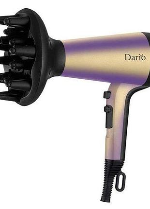 Фен для волос с холодным обдувом, фен для дома и салона хороший мощный электрофен с насадками gd-38