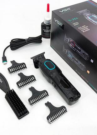 Электрическая машинка триммер для волос и бороды vgr, набор для стрижки с зарядкой tu-90