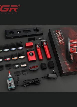 Профессиональный триммер с набором насадок, триммер для висков, универсальные машинки для стрижки волос zn-24