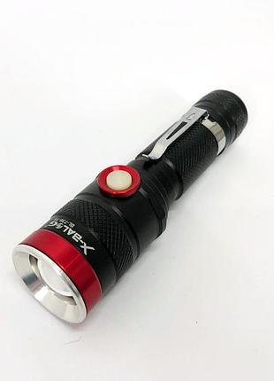 Долговечный светодиодный фонарь bailong bl-736-t6, мощный аккумуляторный лед фонарик pa-66