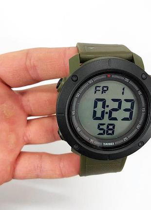 Годинник чоловічий спортивний із крокоміром skmei 2122agwt, годинник наручний електронний для хлопців qn-99