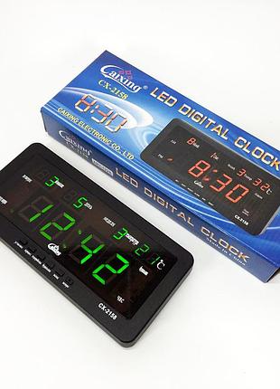 Світлодіодне таблогодинник caixing cx-2158, лід годинник настільний класичний настільний vf-42