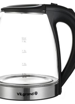 Безшумный электрочайник vilgrand vl1188gk 1.8л, хороший электрочайник для дома, чайник для нагрева воды aq-69