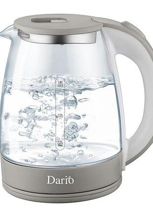 Электрический чайник с индикатором включения dario, безшумный электрочайник, электрочайник стильный vu-54