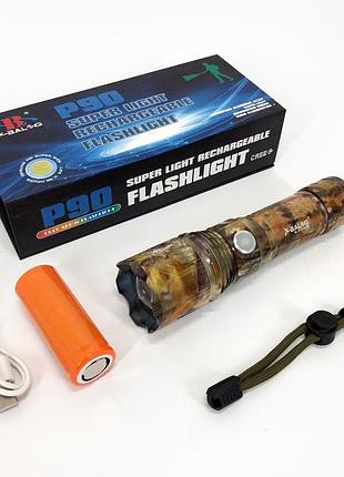Фонарь супер яркий bailong bl-p511m-p90, портативный фонарь с функцией зарядки сверхмощный лед tx-56
