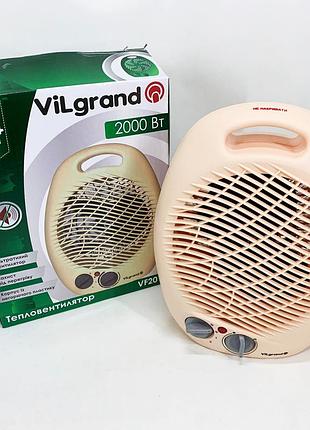 Портативный тепловентилятор от сети vilgrand, переносной тепловентилятор для дома vk-40