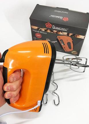 Миксер ручной для взбивания и замешивание теста domotec r6633o 260 вт, хороший миксер для крема gs-48