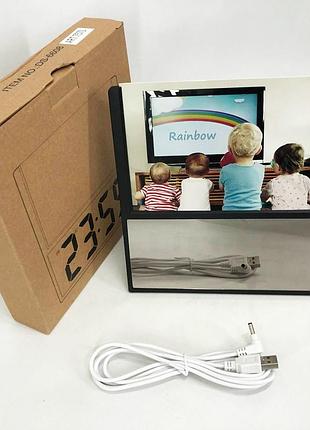 Часы электронные настольные светящиеся цифровые ds-6608, часы электронные с подсветкой дисплея hr-21