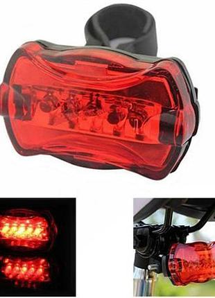 Велофонарь на багажник stop 198-5led 2xaaa, передний противоударный фонарь на велосипед vb-79