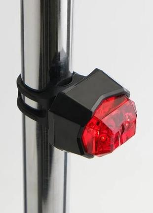 Велосипедний ліхтар із захистом від вологи aq-009-3led, стоп сигнал для велосипеда від usb ke-52