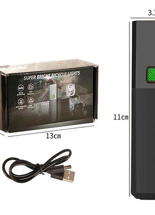 Велосипедний ліхтарик із зарядкою, ліхтар для велосипеда із захистом від води, фара велосипедна передня yc-32