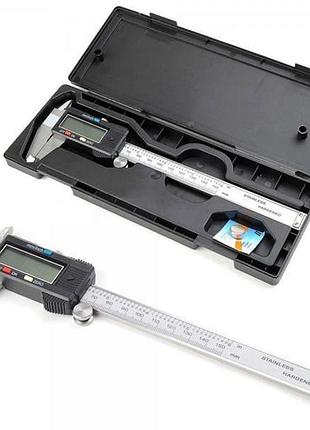 Інструмент вимірювальний штанген digital, будівельний електронний штангенциркуль, мікрометр у кейсі ag-38