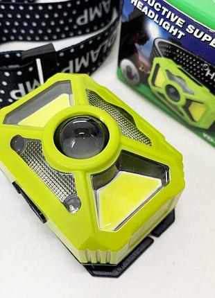 Тактический фонарь на голову, мощный тактический фонарь светодиодный с фиксацией на голове gi-80