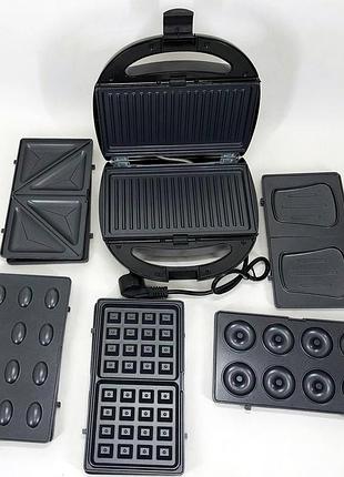 Гриль ребристый электрический domotec, бутербродницы с пластинами для гриля, домашняя бутербродницы ex-85