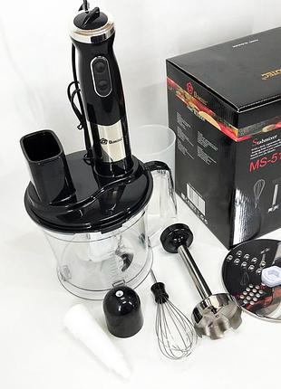 Мощный блендер для приготовления коктейлей и смузи domotec ms-5106 800 w, настольный блендер для смузи rh-24