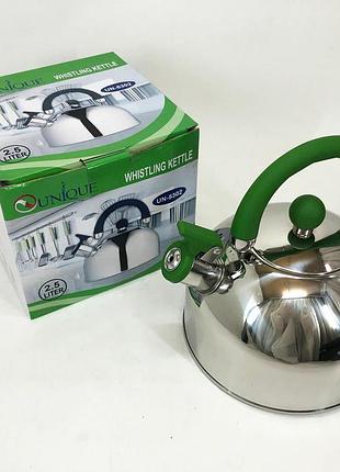 Кухонний чайник із ручкою і свистком, гарний чайник зі свистком неіржавкі чайники зі cv-13