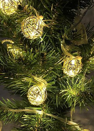 Світлодіодні гірлянди класичні внутрішні 20, яскрава новорічна гірлянда, гірлянди новорічні конус yf-10