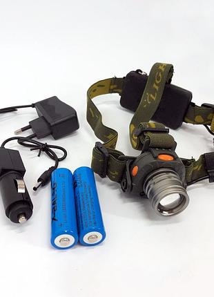 Налобный фонарик с регулируемым ремешком bailong, фонарь для ночной езды, фонарик диодный налобный xm-56