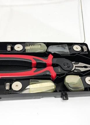 Многофункциональный набор быстросменных инструментов 5 в 1 (плоскогубцы, зачистка изоляции, обжимные щипцы) jx-94