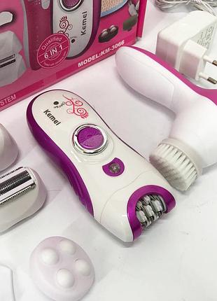 Шліфування для п'ят електричне kemei, багатофункціональна жіноча бритва, епілятор для лінії бікіні qp-17