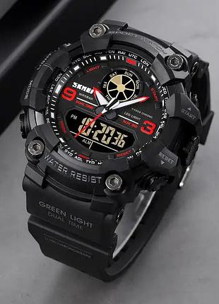 Военные часы для всу skmei, часы для военных и отдыха мужские круглые спортивные od-31