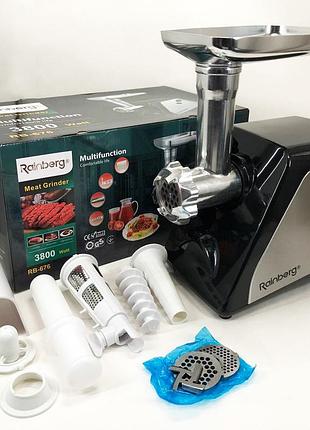 Бытовая мясорубка для фарша rainberg, электромясорубки электрические бытовые, мясорубки для ресторанов iv-28