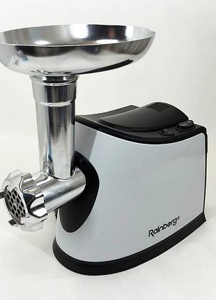 Потужна універсальна м'ясорубка rainberg rb-674 3000w, електричні м'ясорубки кухонні wq-22