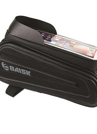 Велосумка f003/221g на кермо з відділенням під смартфон 23.5x10x14 см zt-24