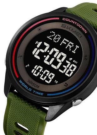 Электронные спортивные часы skmei, мужские круглые спортивные часы мужские водостойкие кварцевые nq-12