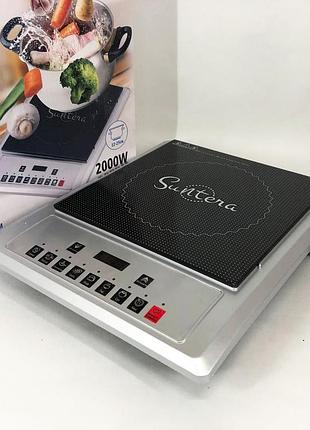 Електроплити suntera icd-1012, 2000 вт, дискова плита для дому, побутова плита настільна wc-37