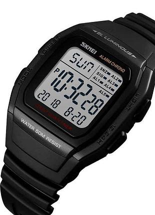 Водонепроницаемые мужские часы skmei 1278bk, наручные часы на подарок военным для туризма qh-18