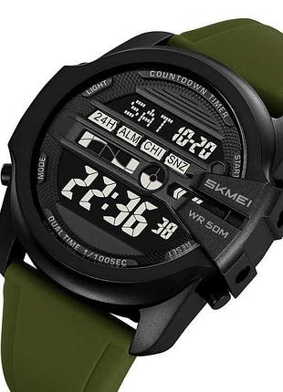 Часы для военных и отдыха skmei 2442ag, армейские электронные часы современные военные ez-62
