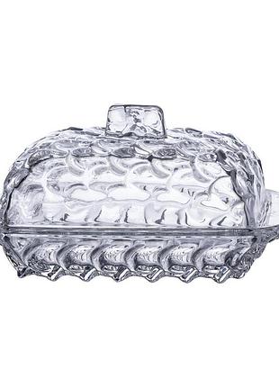 Масленка для сливочного масла 17х10.5х8 см с крышкой из стекла hp-yh-46