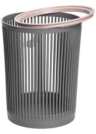Корзина для мусора пластиковая в офис для бумаги 8 (л) корзина под мусор мусорное ведро серый hp-45-8g