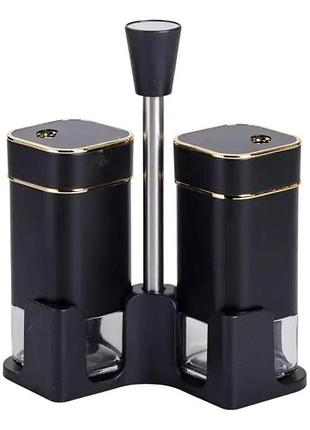 Набор для специй на подставке 2 баночки для соли и перца по 120 мл hp-1305