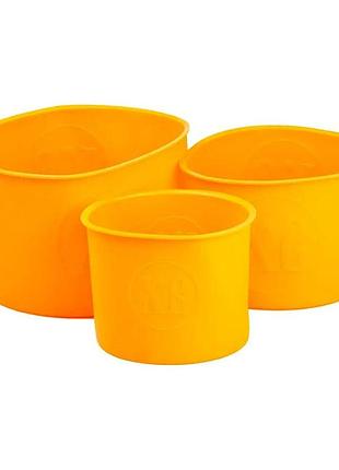 Набір форм для випічки паски силіконові 3 шт 1.7 л, 1 л, 0.6 л форми для паски помаранчеві hp-35-557o