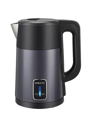 Електрочайник з автоматичним вимкненням 2,5 л sokany побутовий 1500 вт sk-09017g