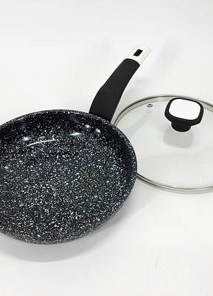 Сковорода для приготування на будь-якій плиті unique, сковорода алюмінієва поглиблена uw-75