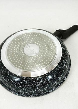 Сковорода с толстым дном unique un-5104 24 см, кованая алюминиевая сковорода, сковороду для варки wj-71