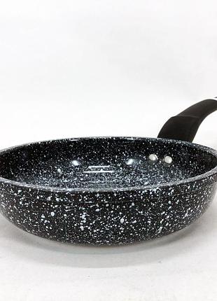 Сковорода алюминевая с антипригарным покрытием unique un-5101 18 см, сковорода с алюминиевым корпусом fo-68