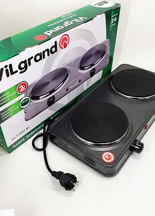 Побутова переносна електроплита vilgrand vhp152f 2000 вт, комфоркова електроплита, мініплита для дому xb-58