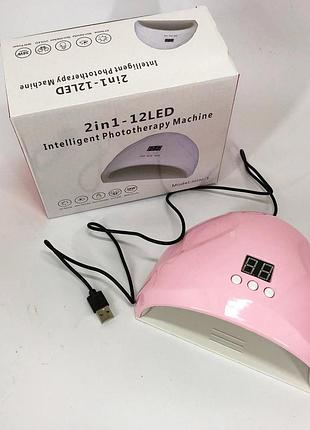 Led-лампи для нігтів fd, лампа для манікюру бюджетне індукційне уф лампа нігтів in-29