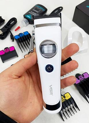 Парикмахерская машинка аккумуляторная профессиональная vgr, стильная машинка для стрижки nl-75