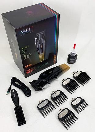 Профессиональный беспроводной триммер vgr, универсальный триммер для мужчин, машинка для стрижки от акб et-50